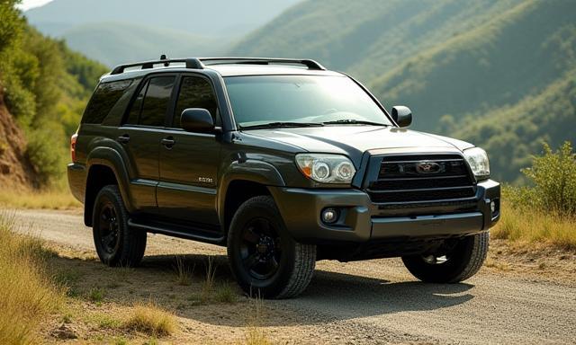 SUV robusto su terreno collinare